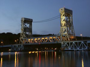 Portage Lake Lift Bridge - connects Houghton, MI and Hancock, MI.